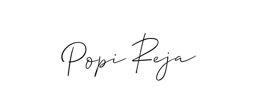 Similarly Allison_Script is the best handwritten signature design. Signature creator online .You can use it as an online autograph creator for name Popi Reja. Popi Reja signature style 2 images and pictures png