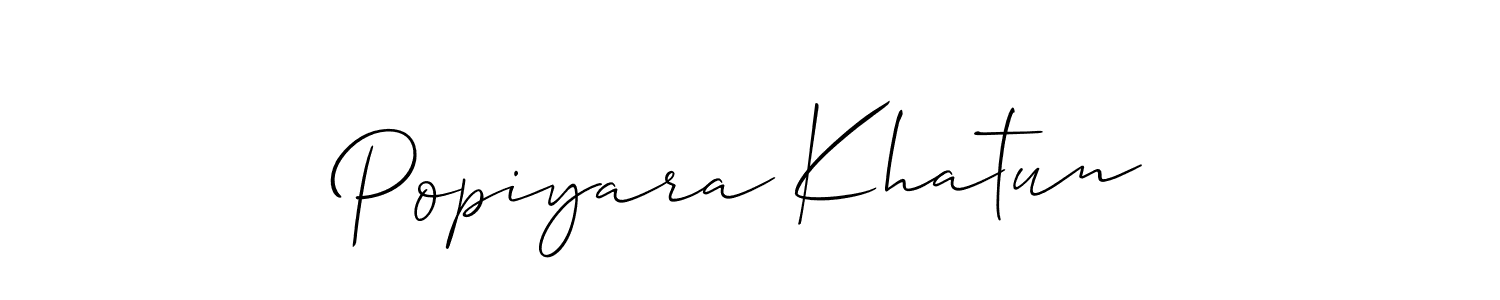 Also we have Popiyara Khatun name is the best signature style. Create professional handwritten signature collection using Allison_Script autograph style. Popiyara Khatun signature style 2 images and pictures png