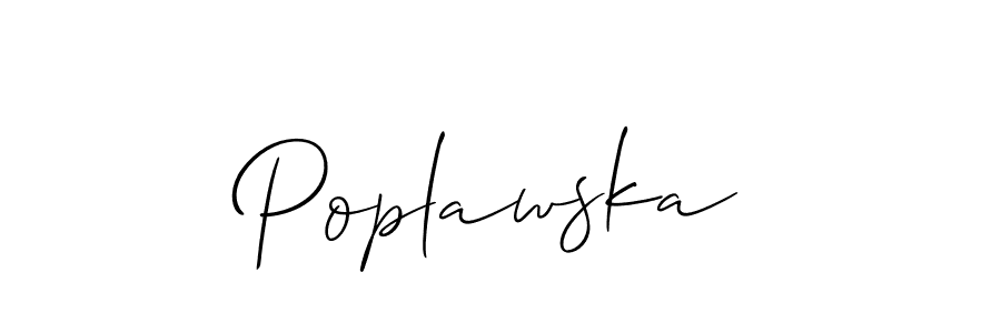 How to Draw Poplawska signature style? Allison_Script is a latest design signature styles for name Poplawska. Poplawska signature style 2 images and pictures png