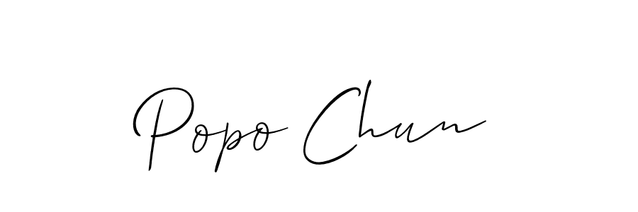 See photos of Popo Chun official signature by Spectra . Check more albums & portfolios. Read reviews & check more about Allison_Script font. Popo Chun signature style 2 images and pictures png