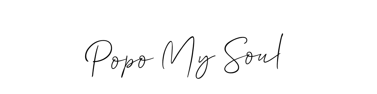 Allison_Script is a professional signature style that is perfect for those who want to add a touch of class to their signature. It is also a great choice for those who want to make their signature more unique. Get Popo My Soul name to fancy signature for free. Popo My Soul signature style 2 images and pictures png