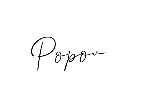 How to make Popov name signature. Use Allison_Script style for creating short signs online. This is the latest handwritten sign. Popov signature style 2 images and pictures png