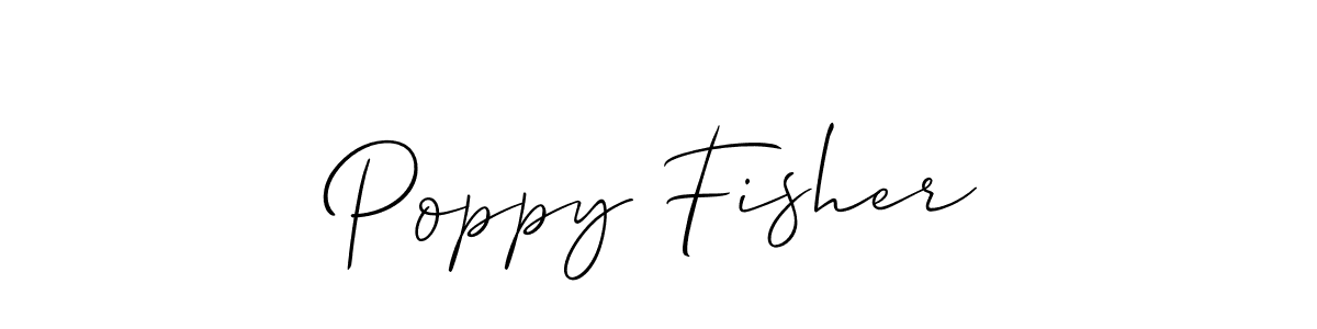 It looks lik you need a new signature style for name Poppy Fisher. Design unique handwritten (Allison_Script) signature with our free signature maker in just a few clicks. Poppy Fisher signature style 2 images and pictures png