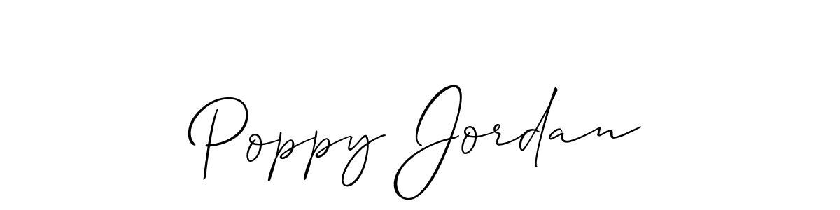 How to Draw Poppy Jordan signature style? Allison_Script is a latest design signature styles for name Poppy Jordan. Poppy Jordan signature style 2 images and pictures png