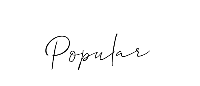 Similarly Allison_Script is the best handwritten signature design. Signature creator online .You can use it as an online autograph creator for name Popular. Popular signature style 2 images and pictures png