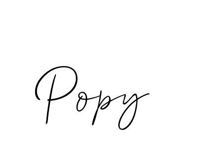 Make a beautiful signature design for name Popy. With this signature (Allison_Script) style, you can create a handwritten signature for free. Popy signature style 2 images and pictures png