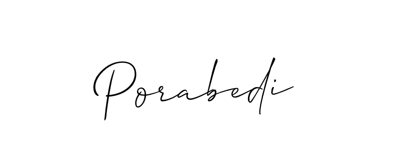 Best and Professional Signature Style for Porabedi. Allison_Script Best Signature Style Collection. Porabedi signature style 2 images and pictures png