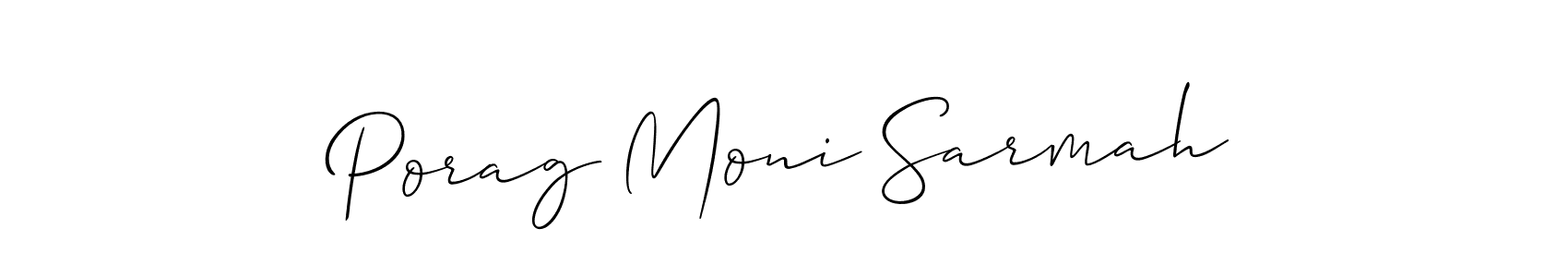 Once you've used our free online signature maker to create your best signature Allison_Script style, it's time to enjoy all of the benefits that Porag Moni Sarmah name signing documents. Porag Moni Sarmah signature style 2 images and pictures png