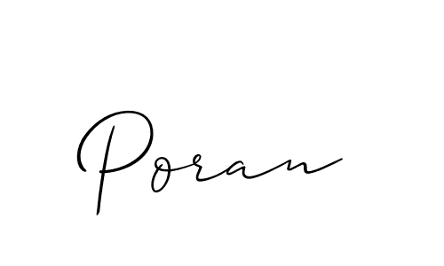 It looks lik you need a new signature style for name Poran. Design unique handwritten (Allison_Script) signature with our free signature maker in just a few clicks. Poran signature style 2 images and pictures png