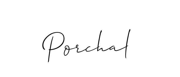 Porchal stylish signature style. Best Handwritten Sign (Allison_Script) for my name. Handwritten Signature Collection Ideas for my name Porchal. Porchal signature style 2 images and pictures png