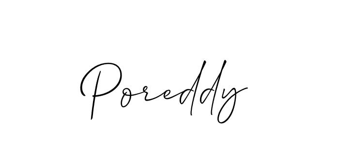 Best and Professional Signature Style for Poreddy. Allison_Script Best Signature Style Collection. Poreddy signature style 2 images and pictures png