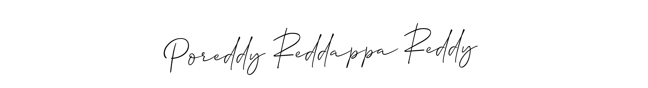 How to make Poreddy Reddappa Reddy signature? Allison_Script is a professional autograph style. Create handwritten signature for Poreddy Reddappa Reddy name. Poreddy Reddappa Reddy signature style 2 images and pictures png