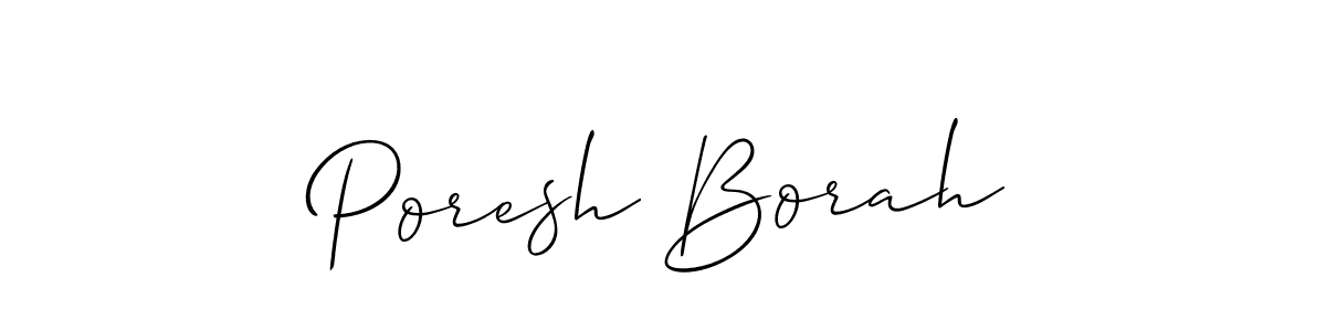 Best and Professional Signature Style for Poresh Borah. Allison_Script Best Signature Style Collection. Poresh Borah signature style 2 images and pictures png