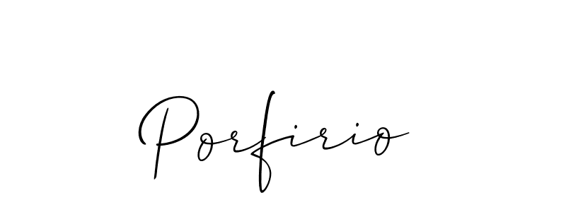 How to make Porfirio name signature. Use Allison_Script style for creating short signs online. This is the latest handwritten sign. Porfirio signature style 2 images and pictures png