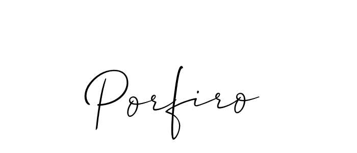 How to make Porfiro name signature. Use Allison_Script style for creating short signs online. This is the latest handwritten sign. Porfiro signature style 2 images and pictures png