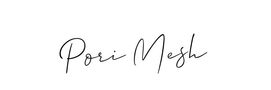 Pori Mesh stylish signature style. Best Handwritten Sign (Allison_Script) for my name. Handwritten Signature Collection Ideas for my name Pori Mesh. Pori Mesh signature style 2 images and pictures png