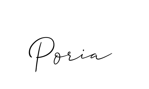 Also we have Poria name is the best signature style. Create professional handwritten signature collection using Allison_Script autograph style. Poria signature style 2 images and pictures png