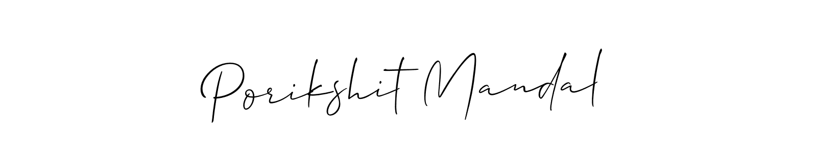 Make a beautiful signature design for name Porikshit Mandal. With this signature (Allison_Script) style, you can create a handwritten signature for free. Porikshit Mandal signature style 2 images and pictures png
