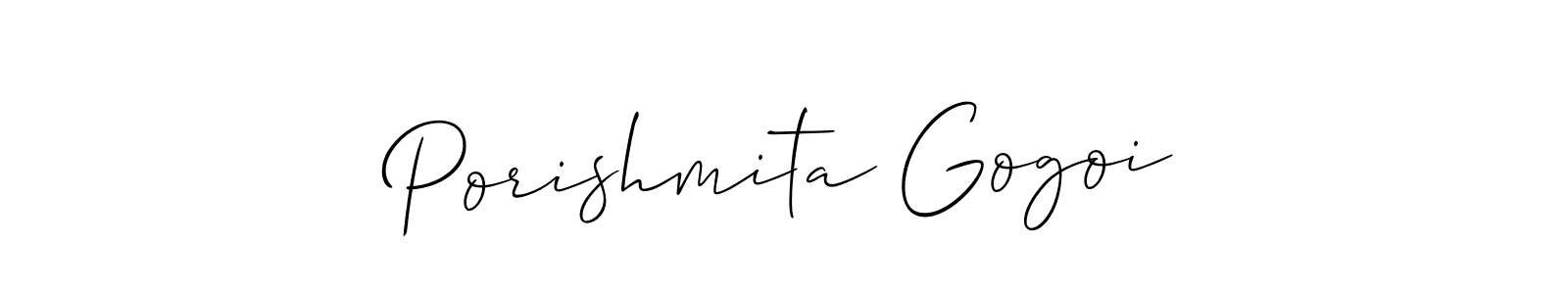 How to Draw Porishmita Gogoi signature style? Allison_Script is a latest design signature styles for name Porishmita Gogoi. Porishmita Gogoi signature style 2 images and pictures png