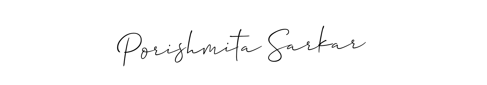 Also we have Porishmita Sarkar name is the best signature style. Create professional handwritten signature collection using Allison_Script autograph style. Porishmita Sarkar signature style 2 images and pictures png