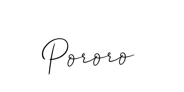 Use a signature maker to create a handwritten signature online. With this signature software, you can design (Allison_Script) your own signature for name Pororo. Pororo signature style 2 images and pictures png