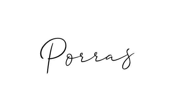 Create a beautiful signature design for name Porras. With this signature (Allison_Script) fonts, you can make a handwritten signature for free. Porras signature style 2 images and pictures png