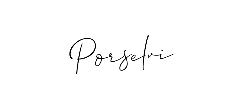 Also we have Porselvi name is the best signature style. Create professional handwritten signature collection using Allison_Script autograph style. Porselvi signature style 2 images and pictures png