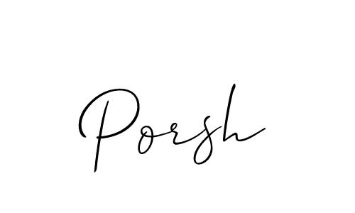 Similarly Allison_Script is the best handwritten signature design. Signature creator online .You can use it as an online autograph creator for name Porsh. Porsh signature style 2 images and pictures png