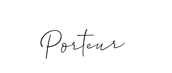Similarly Allison_Script is the best handwritten signature design. Signature creator online .You can use it as an online autograph creator for name Porteur. Porteur signature style 2 images and pictures png