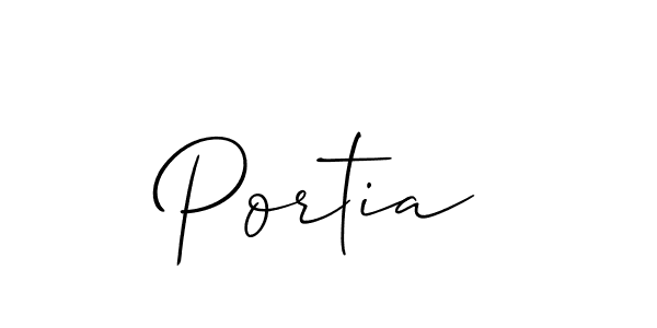 Also we have Portia name is the best signature style. Create professional handwritten signature collection using Allison_Script autograph style. Portia signature style 2 images and pictures png