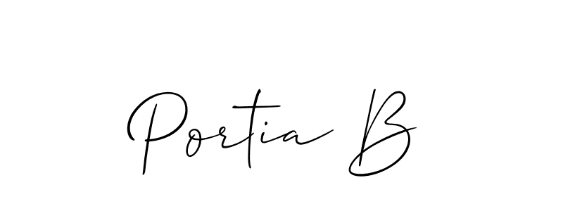 Similarly Allison_Script is the best handwritten signature design. Signature creator online .You can use it as an online autograph creator for name Portia B. Portia B signature style 2 images and pictures png