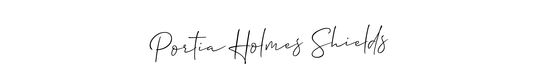 Similarly Allison_Script is the best handwritten signature design. Signature creator online .You can use it as an online autograph creator for name Portia Holmes Shields. Portia Holmes Shields signature style 2 images and pictures png