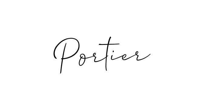 Best and Professional Signature Style for Portier. Allison_Script Best Signature Style Collection. Portier signature style 2 images and pictures png