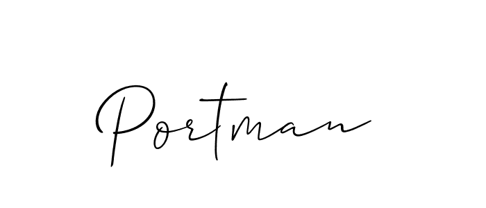 How to make Portman signature? Allison_Script is a professional autograph style. Create handwritten signature for Portman name. Portman signature style 2 images and pictures png
