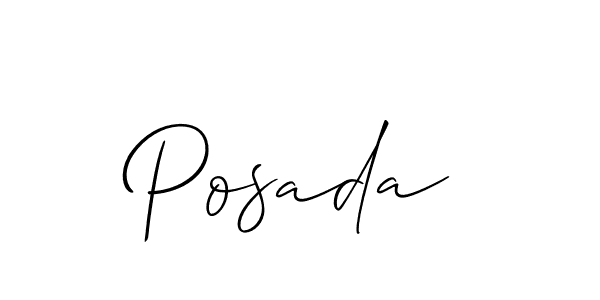 if you are searching for the best signature style for your name Posada. so please give up your signature search. here we have designed multiple signature styles  using Allison_Script. Posada signature style 2 images and pictures png