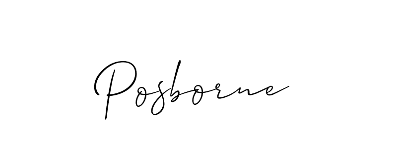 You should practise on your own different ways (Allison_Script) to write your name (Posborne) in signature. don't let someone else do it for you. Posborne signature style 2 images and pictures png