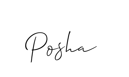 if you are searching for the best signature style for your name Posha. so please give up your signature search. here we have designed multiple signature styles  using Allison_Script. Posha signature style 2 images and pictures png