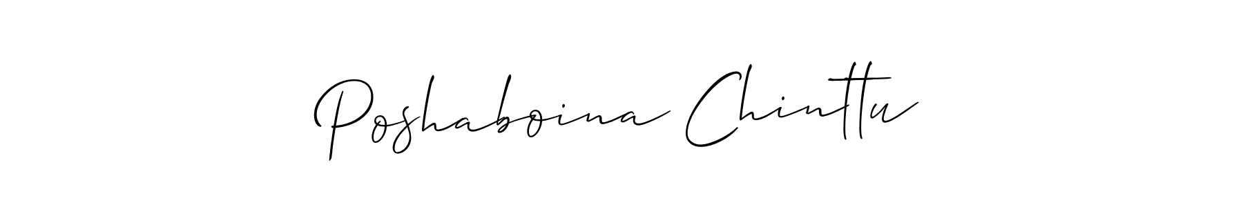 This is the best signature style for the Poshaboina Chinttu name. Also you like these signature font (Allison_Script). Mix name signature. Poshaboina Chinttu signature style 2 images and pictures png