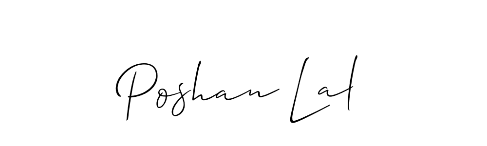 Allison_Script is a professional signature style that is perfect for those who want to add a touch of class to their signature. It is also a great choice for those who want to make their signature more unique. Get Poshan Lal name to fancy signature for free. Poshan Lal signature style 2 images and pictures png