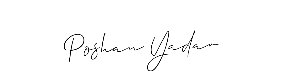 Best and Professional Signature Style for Poshan Yadav. Allison_Script Best Signature Style Collection. Poshan Yadav signature style 2 images and pictures png