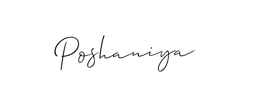 How to Draw Poshaniya signature style? Allison_Script is a latest design signature styles for name Poshaniya. Poshaniya signature style 2 images and pictures png