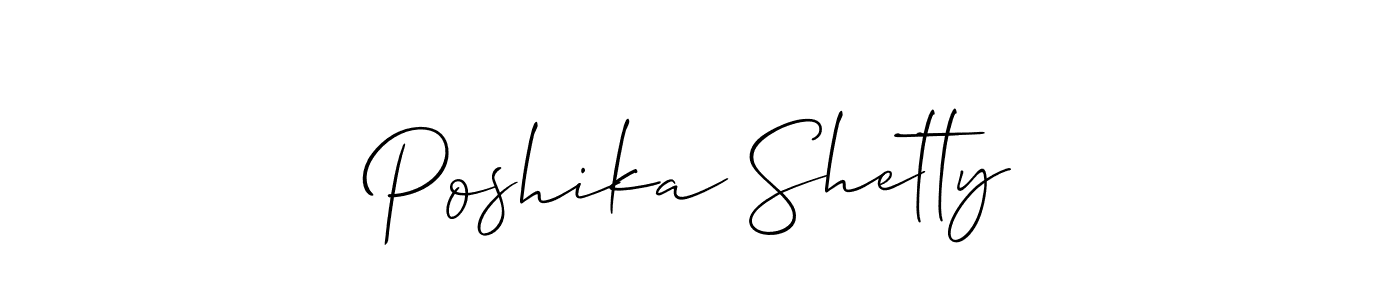 Best and Professional Signature Style for Poshika Shetty. Allison_Script Best Signature Style Collection. Poshika Shetty signature style 2 images and pictures png