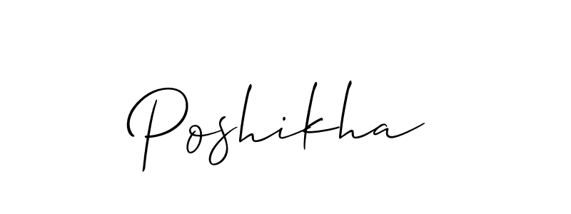 Also we have Poshikha name is the best signature style. Create professional handwritten signature collection using Allison_Script autograph style. Poshikha signature style 2 images and pictures png