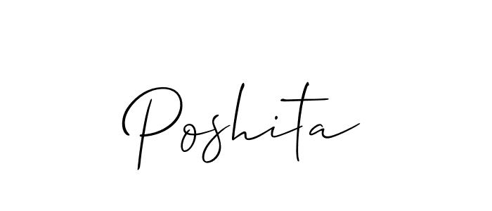It looks lik you need a new signature style for name Poshita. Design unique handwritten (Allison_Script) signature with our free signature maker in just a few clicks. Poshita signature style 2 images and pictures png