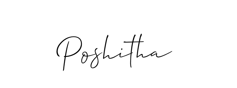 You should practise on your own different ways (Allison_Script) to write your name (Poshitha) in signature. don't let someone else do it for you. Poshitha signature style 2 images and pictures png
