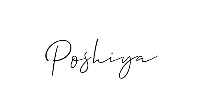 Best and Professional Signature Style for Poshiya. Allison_Script Best Signature Style Collection. Poshiya signature style 2 images and pictures png
