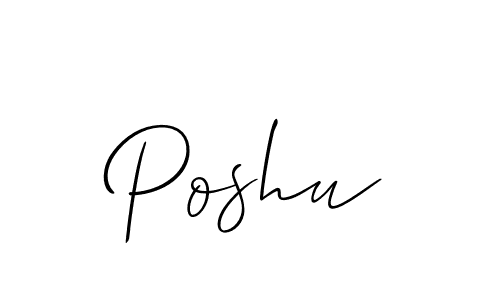 Best and Professional Signature Style for Poshu. Allison_Script Best Signature Style Collection. Poshu signature style 2 images and pictures png