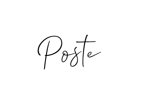 You should practise on your own different ways (Allison_Script) to write your name (Poste) in signature. don't let someone else do it for you. Poste signature style 2 images and pictures png
