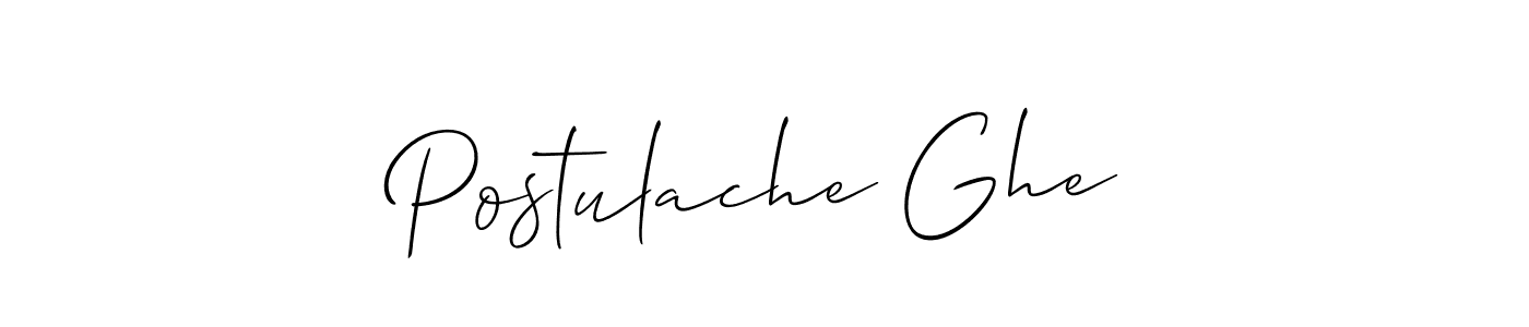 How to make Postulache Ghe name signature. Use Allison_Script style for creating short signs online. This is the latest handwritten sign. Postulache Ghe signature style 2 images and pictures png