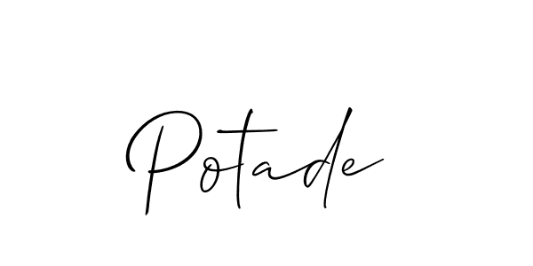 Create a beautiful signature design for name Potade. With this signature (Allison_Script) fonts, you can make a handwritten signature for free. Potade signature style 2 images and pictures png